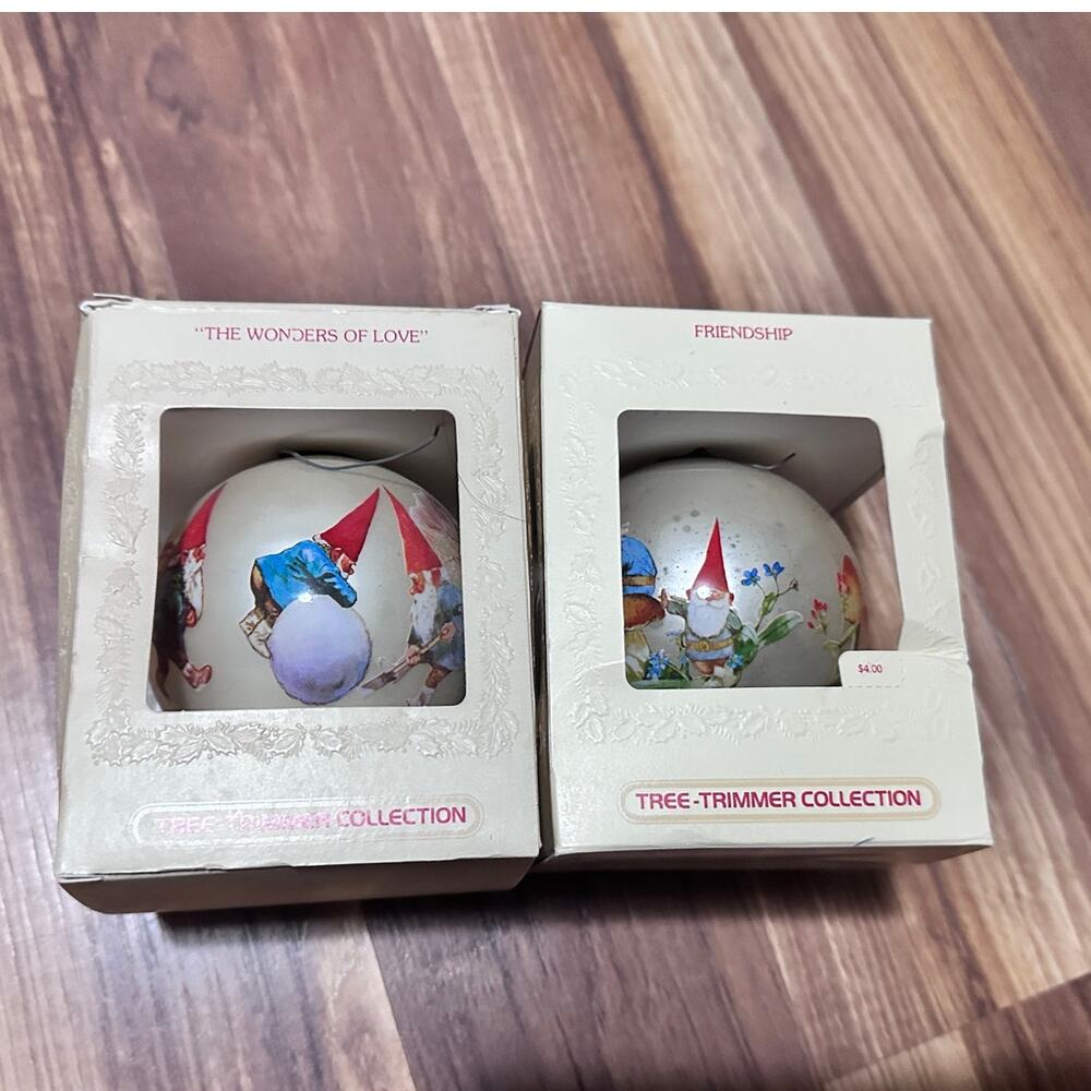 Vintage Hallmark Glass Christmas Tree Ornaments